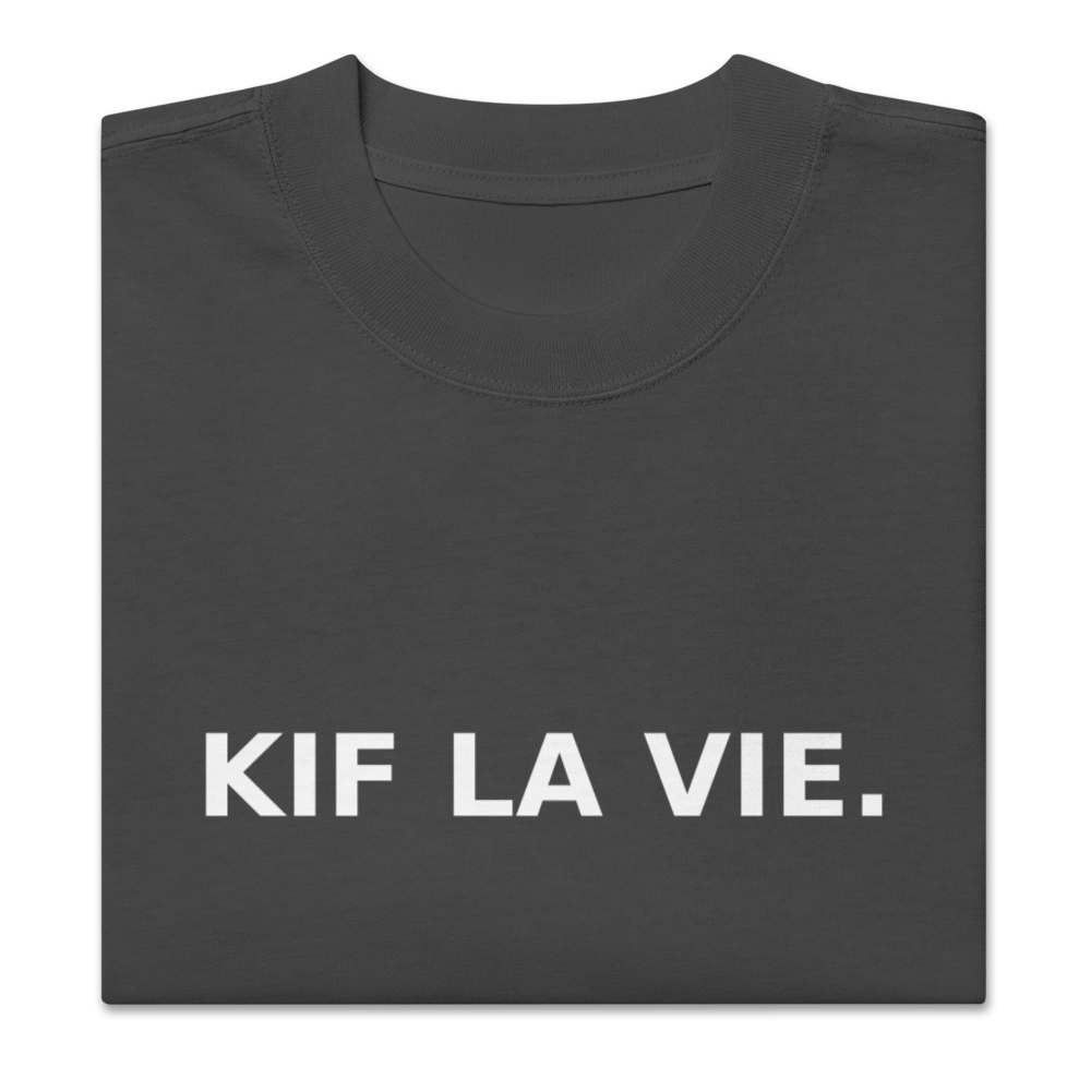 T-shirt unisexe KIF LA VIE. – coupe oversize délavée