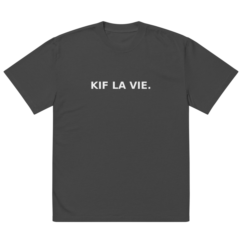 T-shirt unisexe KIF LA VIE. – coupe oversize délavée