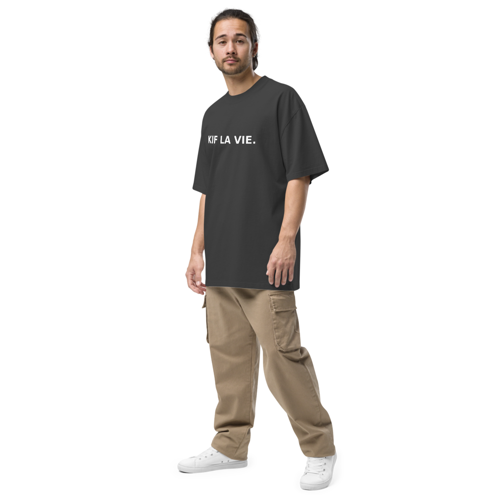 T-shirt unisexe KIF LA VIE. – coupe oversize délavée