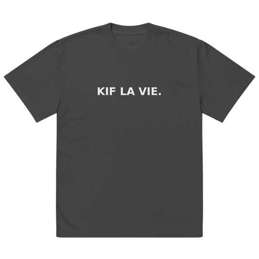T-shirt unisexe KIF LA VIE. – coupe oversize délavée